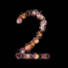Fototapeta premium fireworks or firecracker of arrangement to be at number.