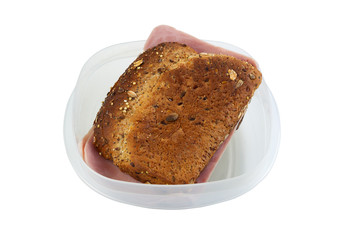Ham Sandwich in Container