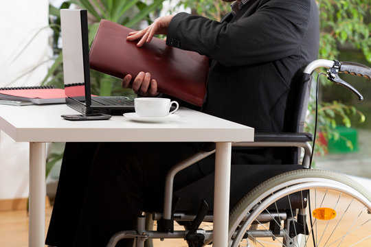 Businessman in wheelchair