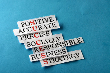 Success acronym in business concept, words on cut paper hard lig - obrazy, fototapety, plakaty