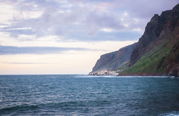 Fototapeta na wymiar Cliffs at west coast of Madeira, Portugal