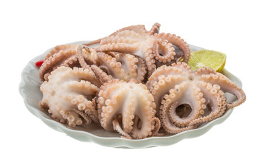 Boiled octopus