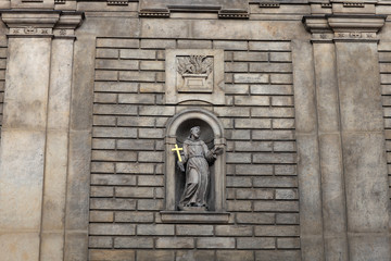 Wall of church of St. Francis of Assisi