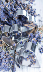 Lavender and Heart Shapes
