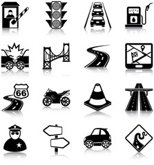 Fototapeta premium Road traffic icons
