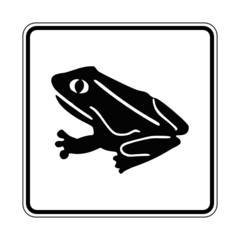 verkehrszeichen frosch / amphibien I