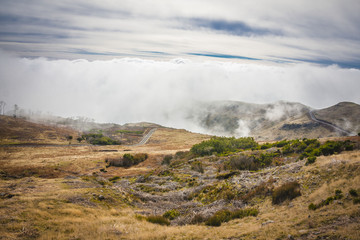 Fototapeta na wymiar Beautiful landscape on the way to Pico do Arieiro in Madeira