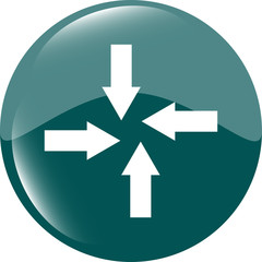 arrow set on web icon (button)