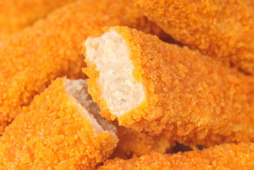 fish sticks as a food background