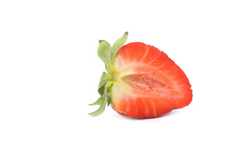 Fresh strawberry on white background