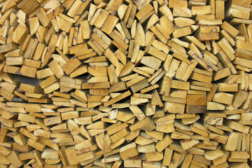 Stack of wooden plank