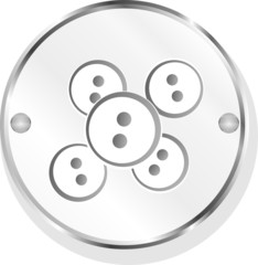abstract icon on glossy web button