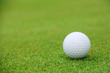 Golf ball on course