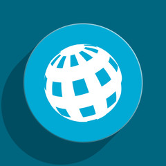 globe flat vector icon