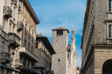 Fototapeta premium Il Broletto e il Duomo di Como
