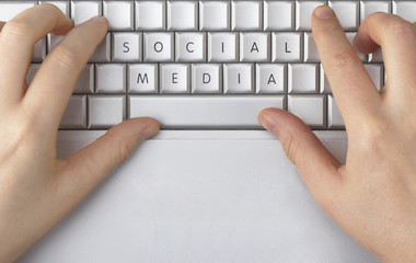 Social Media spelled out on a computer keyboard