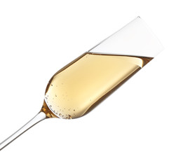 Glass of champagne, isolated on white