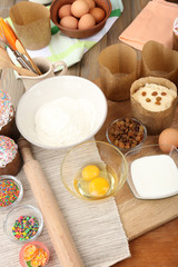 Easter cake preparing in kitchen