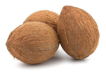Coconuts isolated on white background
