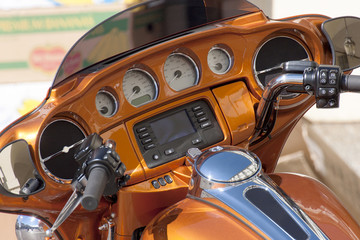 Motorcycle dashboard in detail