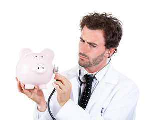 Healthcare financial concept. Cost of patient care, reform