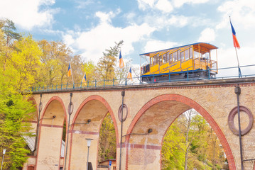 Historische Nerobergbahn in Landeshauptstadt Wiesbaden