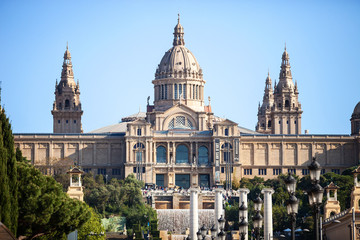 Obraz premium Catalan National Art Museum (MNAC), Barcelona, Spain