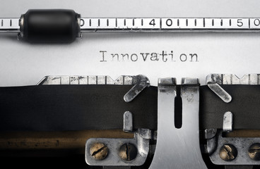"Innovation" written on an old typewriter