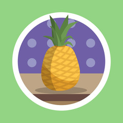 Pineapple Flat Design Illustration