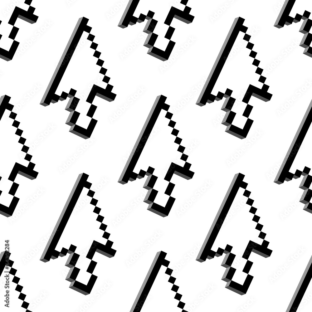 Poster seamless pixel arrow pattern