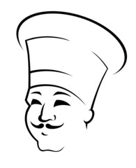 Doodle sketch of a chef in a toque