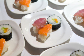 Japanese sushi food on plate