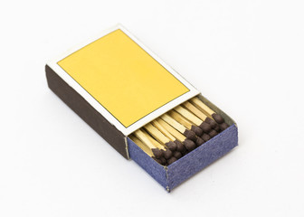 Isolated matches box on white background