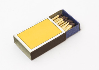 Isolated matches box on white background