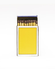 Isolated matches box on white background