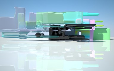 Abstract Architecture. Concept of organic architecture. 