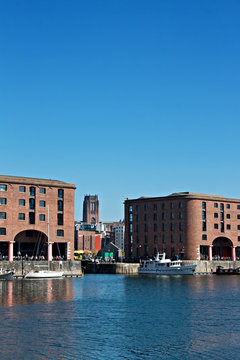 Albert Dock and Angkican Cathedral  Liverpool UK