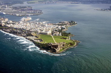 Aerial view of El Morro Puerto Rico - 64305852