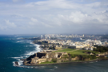 Aerial view of El Morro Puerto Rico - 64305866