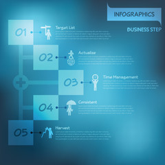 Step to success infographics, vector eps10