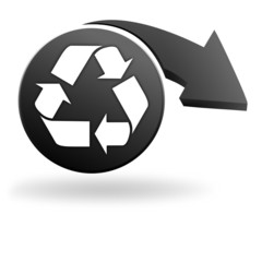 recycler sur symbole noir
