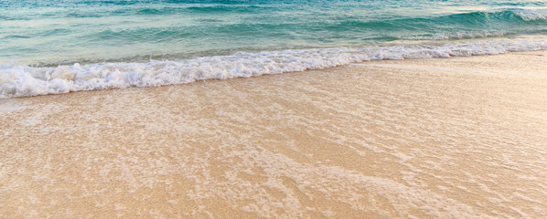 Beautiful beach and crystal clear sea at tropical island,