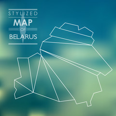 stylized map of Belarus