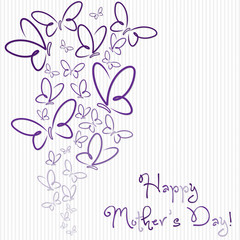 Happy Mother's Day butterfly card in vector format.