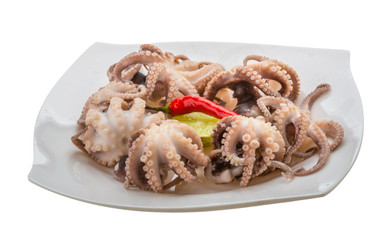 Boiled octopus