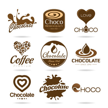 Chocolate and coffee icon design - sticker