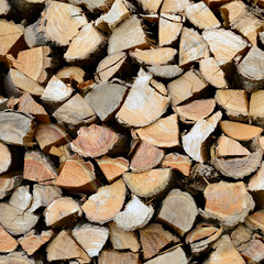 chopped wood