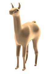 realistic 3d render of lama