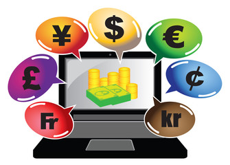 Make Money Online Concept Vector Illustration