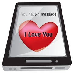 SMS Love Message on Smart Phone